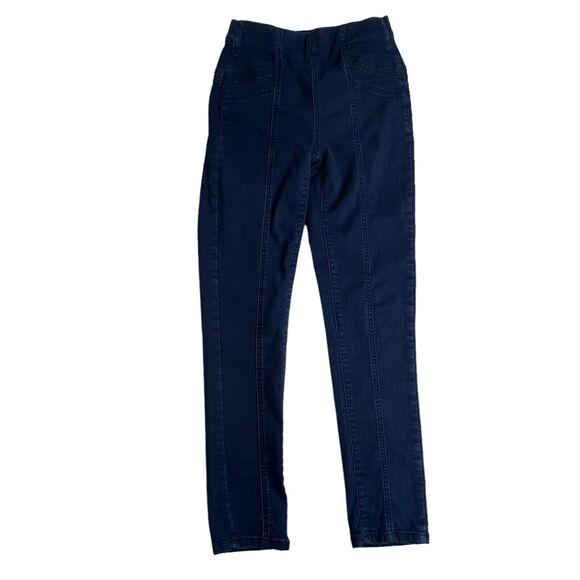 We‎ The Free Womens Dark Wash High Rise Seamed Pull On Skinny Jeans 26 - Picture 3 of 8